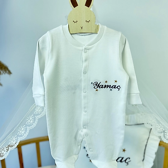 Yenidoğan Set - Bebeğinizin İsmi ve Yıldızlı