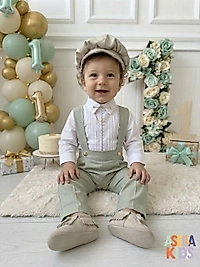 Erkek Çocuk Su Yeşili Salopet Takım