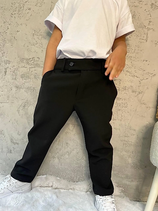 DOKUMA JOGGER PANTOLON SİYAH