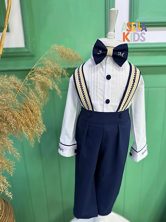 Erkek Çocuk Lajivert Salopet Takım