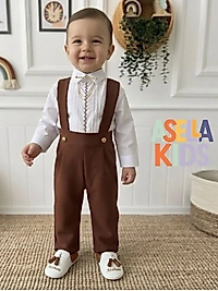 Taba Renk Salopet Takım (Gömlek+Salopet+Papyon)