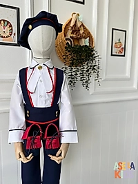 Lajivert Salopet Takım (Gömlek+Salopet+Fular)