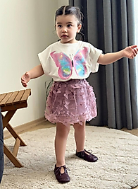 BALON ETEKLİ KELEBEKLİ 2’Lİ KIZ TAKIM