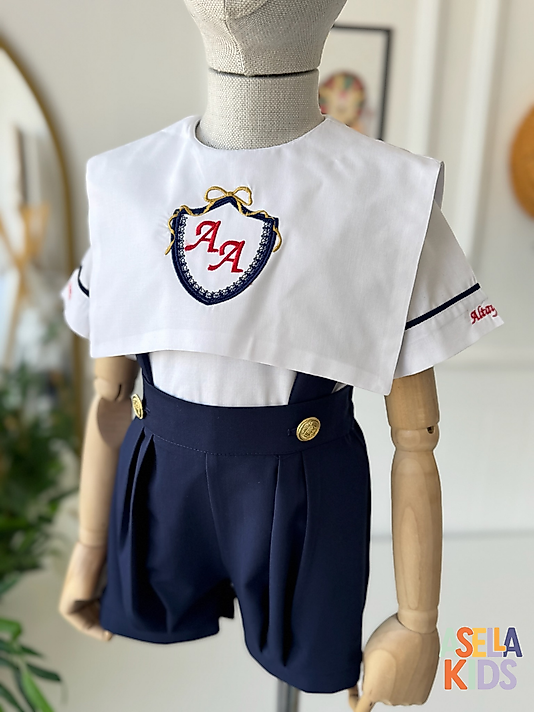 Erkek Çocuk Lajivert Salopet Takım